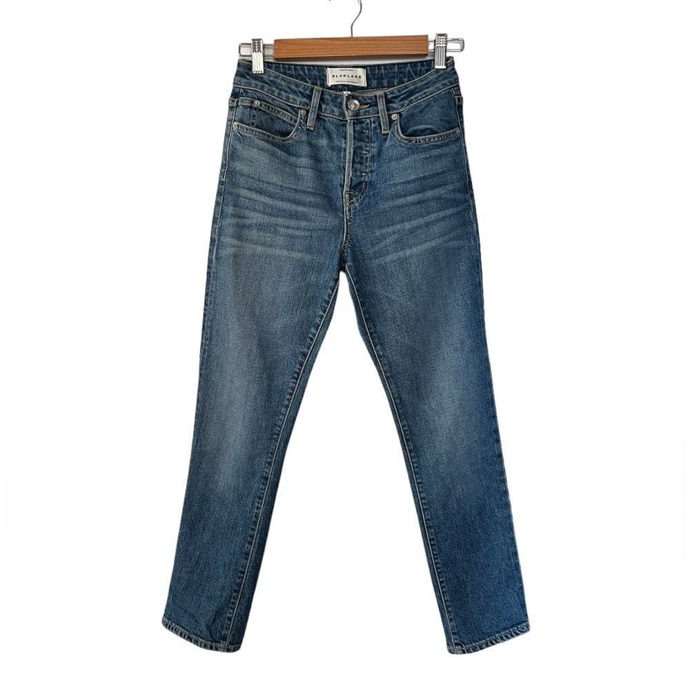 SLVRLAKE Lou Lou Mid-Rise Slim Leg Jeans Size 26 Blue